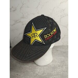 Rockstar Energy Fox Racing Flexfit Fitted Hat Cap 7 1/4 - 7 5/8 size